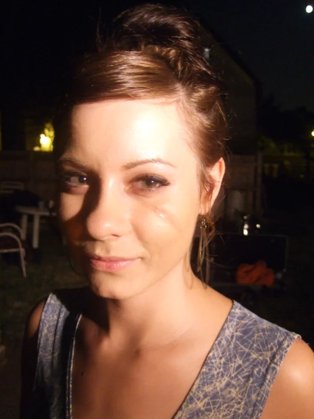 Makeup artist Sara Zmudzinski.