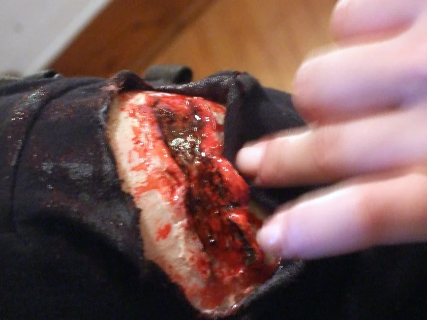 Actor Joseph Janswig & makeup artist Sara Zmudzinski.