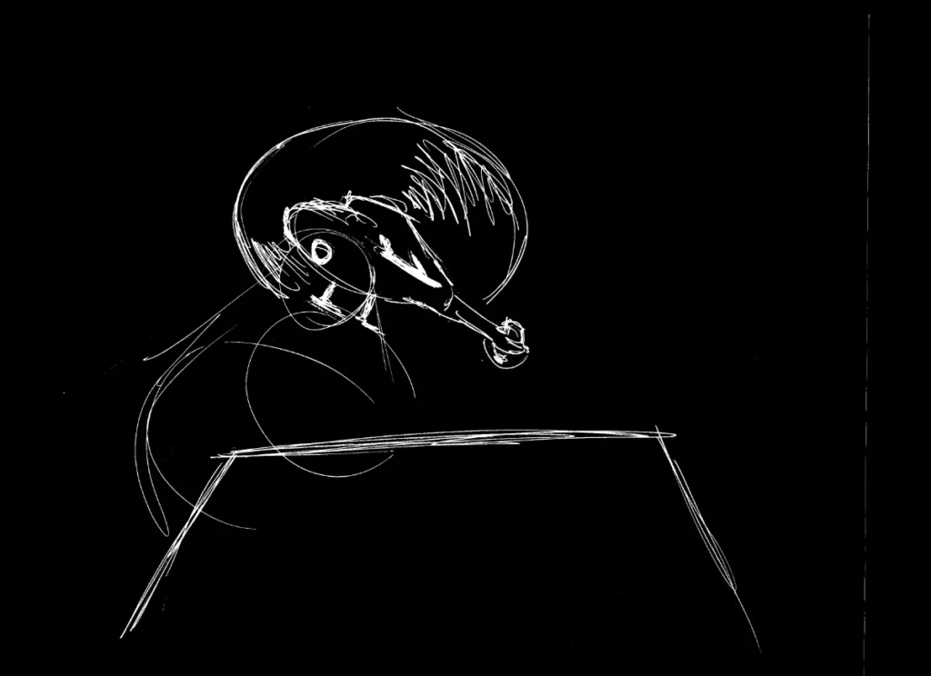 J-CORP helicopter. (version 1 sketch) (Drawn by Christopher Kuiper)