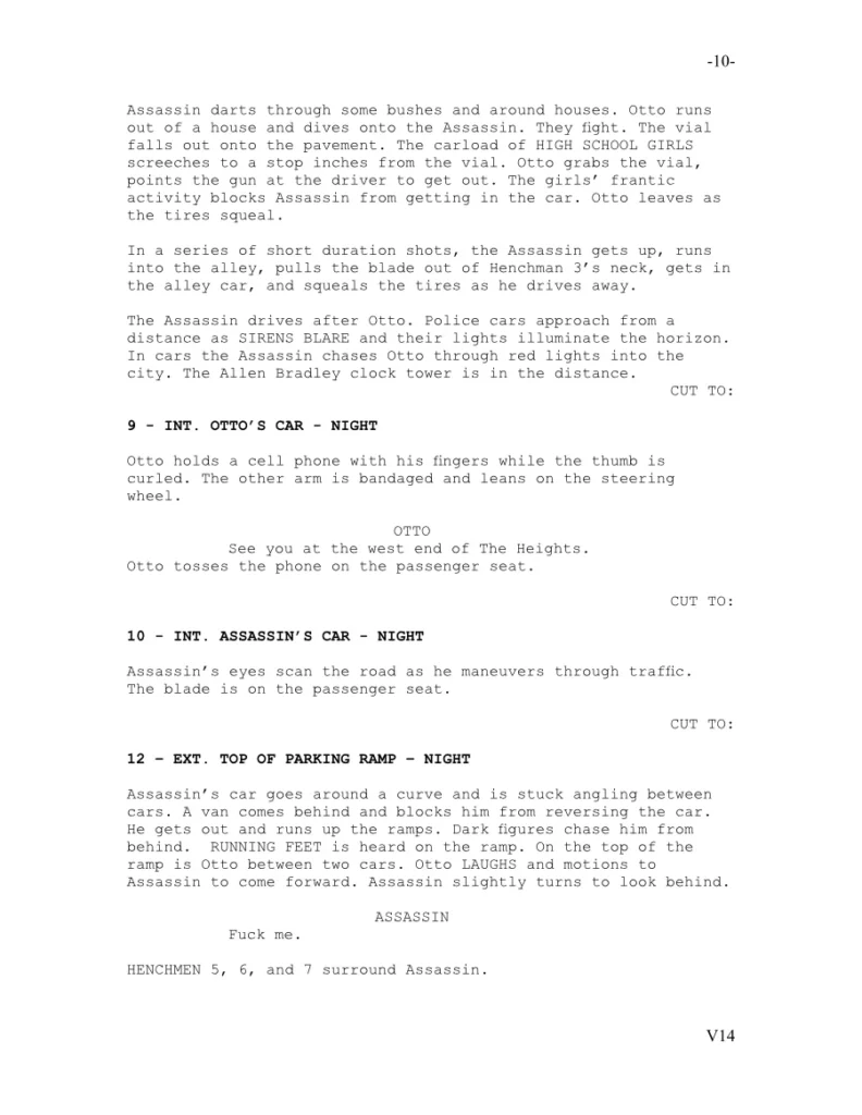 INDEFINITE script. Version 16. Page 10.