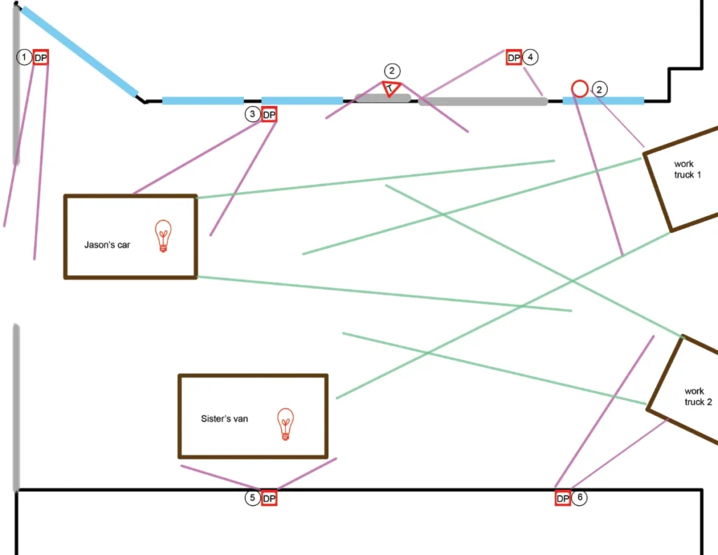 Office yard lighting diagram.