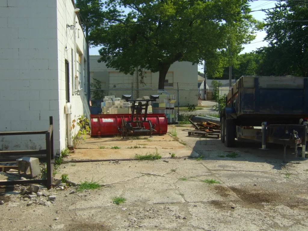 Location scouting. Office yard.