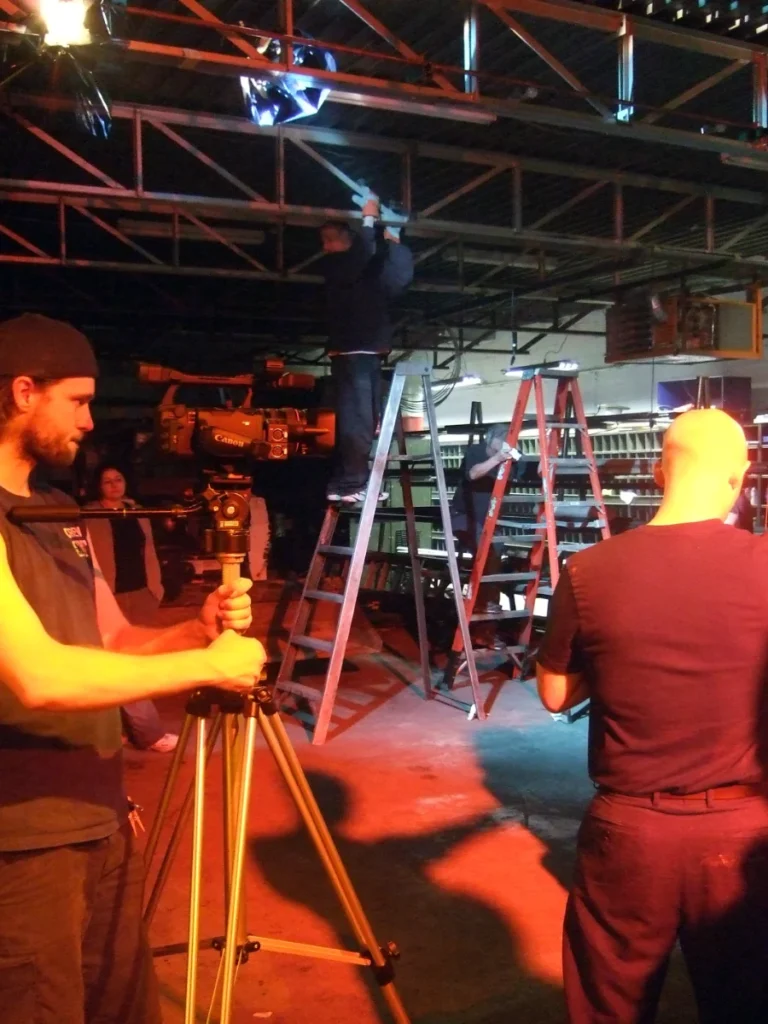 Behind the scenes. Office garage.