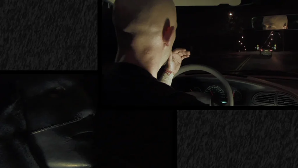 Van/car chase scene.